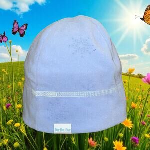 Turtle Fur Beanie Hat Skull Cap Ski Snowflake Unisex Snow Cozy OS Baby Blue